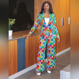 Tife African Print Blazer and Pant Set